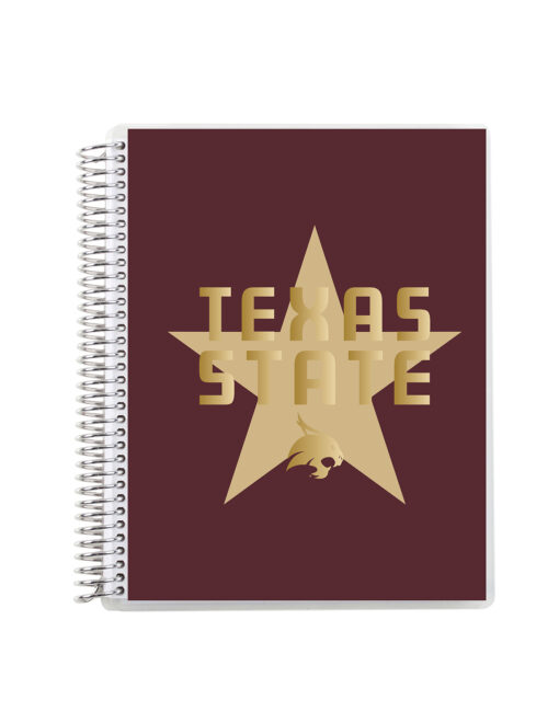 TXST Metallic Coiled 7"x9" Notebook