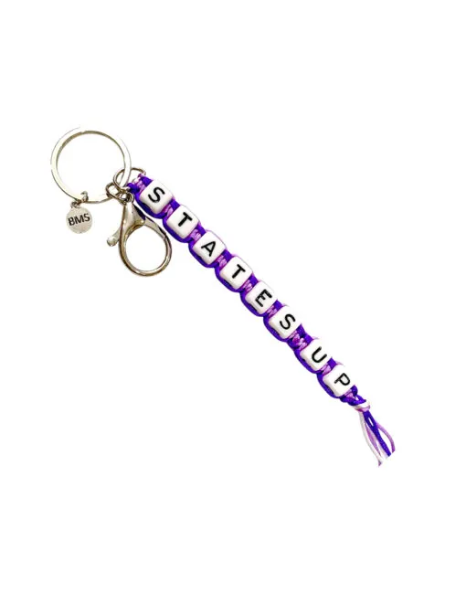 TSU States Up Beaded Keychain