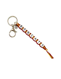 TXST Bobcats Beaded Keychain