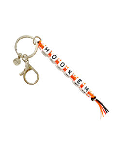 UT Hook 'Em Beaded Keychain
