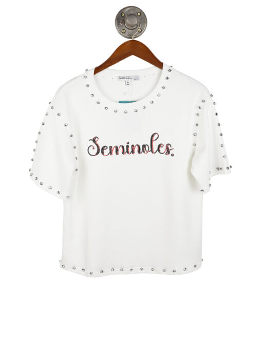 FSU Sequin Script Jeweled Tee