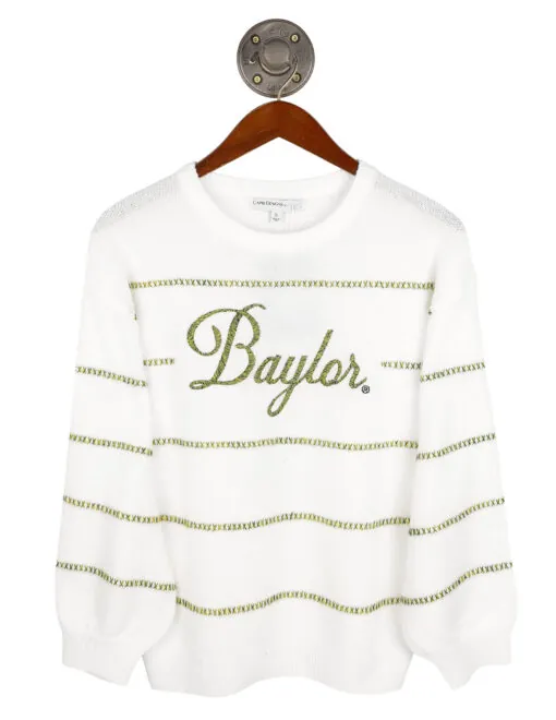 BU Threaded Script Sweater