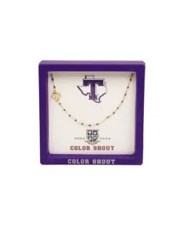 TSU Side Set Logo Necklace