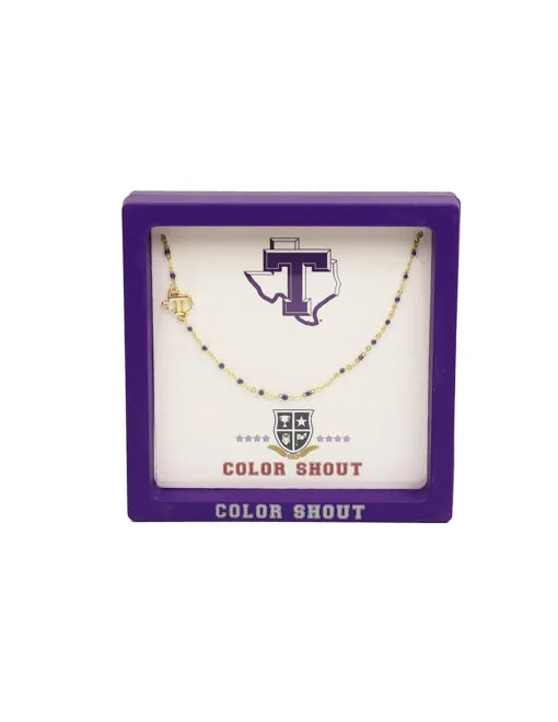 TSU Side Set Logo Necklace