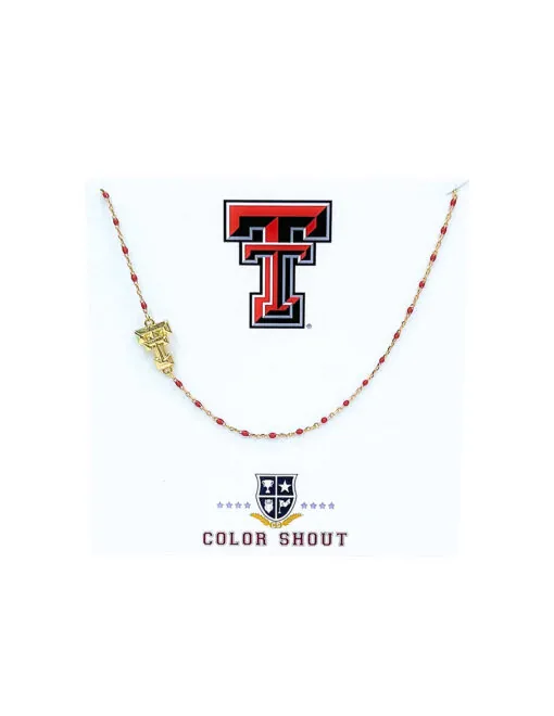 TTU Side Set Logo Necklace