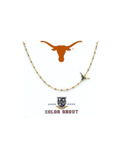 UT Side Set Logo Necklace