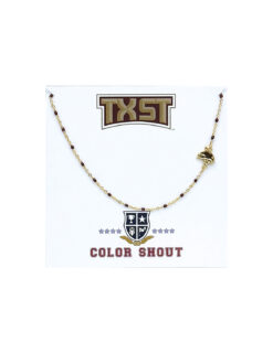 TXST Side Set Logo Necklace