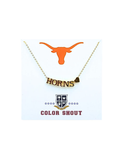 UT College Heart Necklace